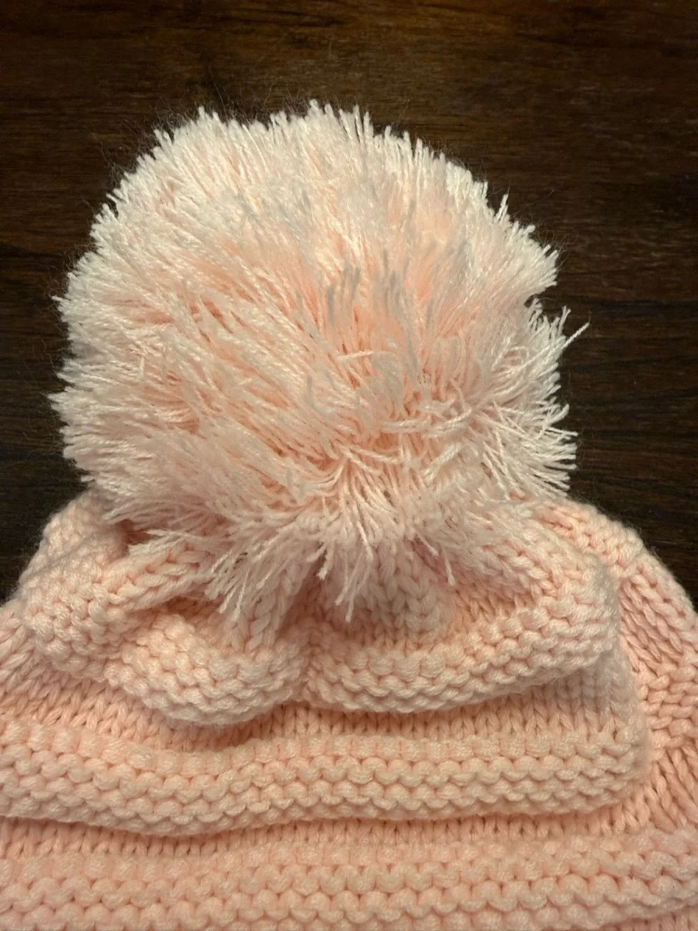 C.C Women's Exclusive Knitted Pink Cable Knit Knitted Hat Beanie with LG Pom Pom